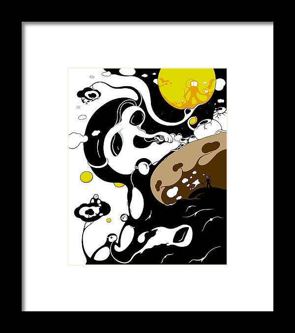 Space Framed Print featuring the digital art Escaping Annihilation by Craig Tilley