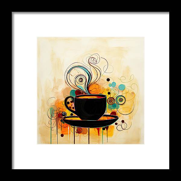 Framed Print featuring the digital art Espresso Passion by Lourry Legarde