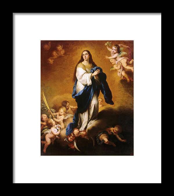 Bartolome Esteban Murillo Framed Print featuring the painting Esquilache Immaculate Conception. by Bartolome Esteban Murillo