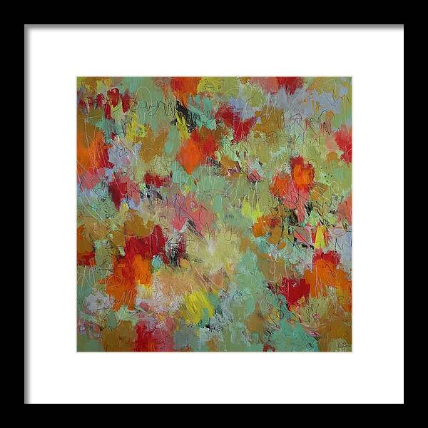 Acrylic Abstract Expressionist Painting Framed Print featuring the painting Euphoria by Chris Burton