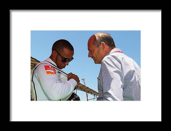 Formula One Grand Prix Framed Print featuring the photograph European F1 Grand Prix - Race by Clive Rose