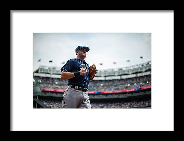 American League Baseball Framed Print featuring the photograph Evan Longoria by Rob Tringali