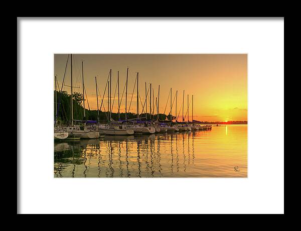 Fine Art Framed Print featuring the photograph Evening Calm at Redbud Bay by Robert Harris