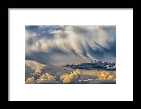 Clouds Framed Print featuring the photograph Evening Highlights by Steve Sullivan