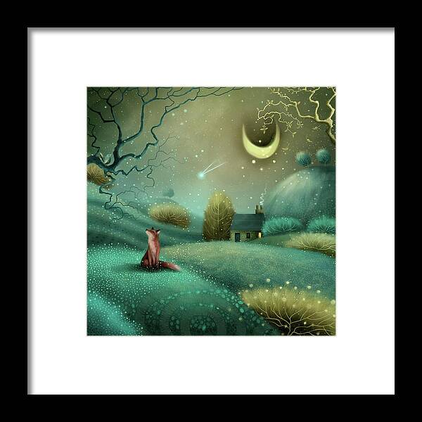 Landscape Framed Print featuring the painting Evening Song by Joe Gilronan