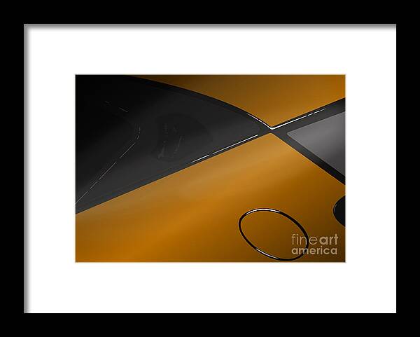 Sports Car Framed Print featuring the digital art Evora X Design Great British Sports Cars - Burnt Orange by Moospeed Art