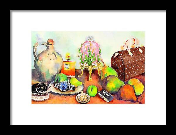 Exclusive Framed Print featuring the painting Exclusive watercolor by Vart by Vart