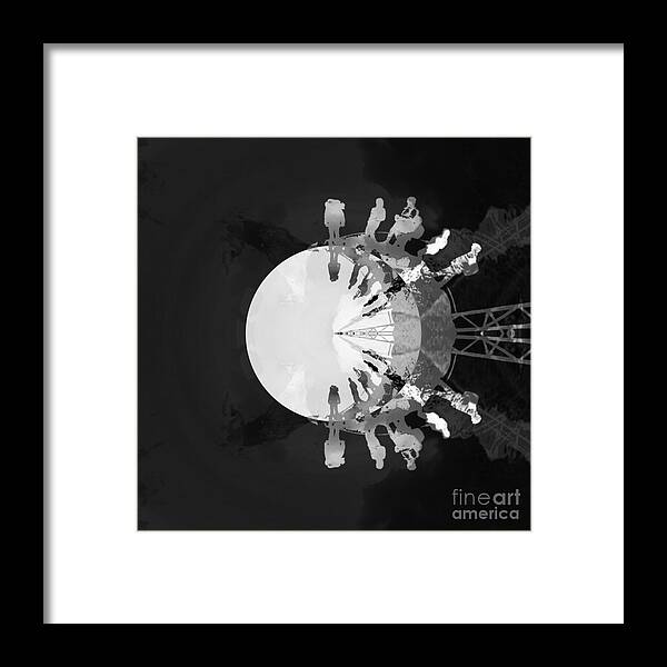 Photograph Framed Print featuring the digital art Exploration Mirror Planet by Alexandra Vusir