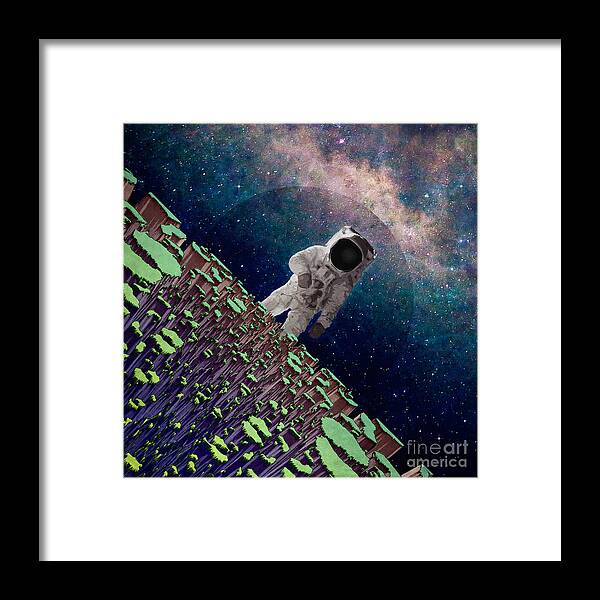 Space Framed Print featuring the digital art Exploring Space by Phil Perkins