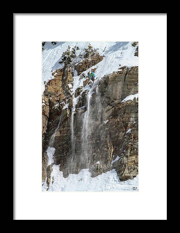 Utah Framed Print featuring the photograph Extreme Competition Skier - Snowbird, Utah - IMG_9912e by Brett Pelletier