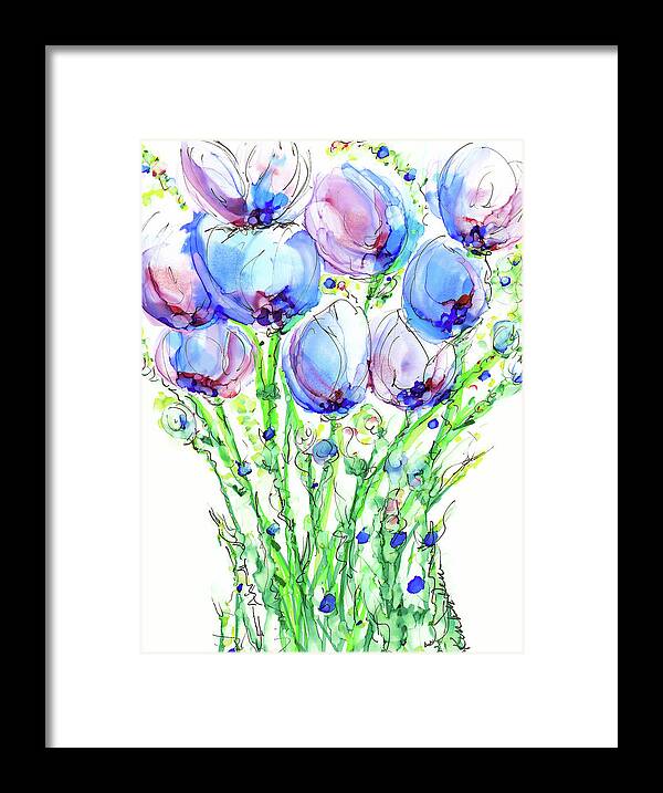 Bright Framed Print featuring the painting Exuberance by Kimberly Deene Langlois