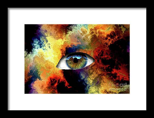 Eye Of The Storm Framed Print featuring the digital art Eye of the Storm by John Rizzuto