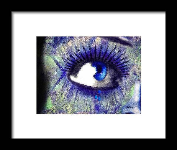 Modern Art Framed Print featuring the painting Eye by Trask Ferrero