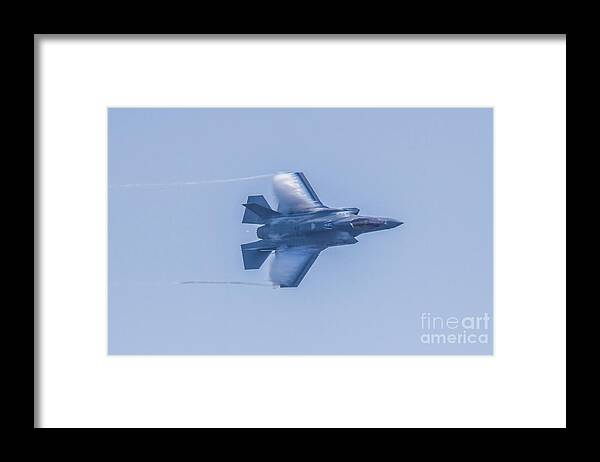 Aircraft Framed Print featuring the photograph F-35 Lightning II Vapor Trail by Jeff at JSJ Photography
