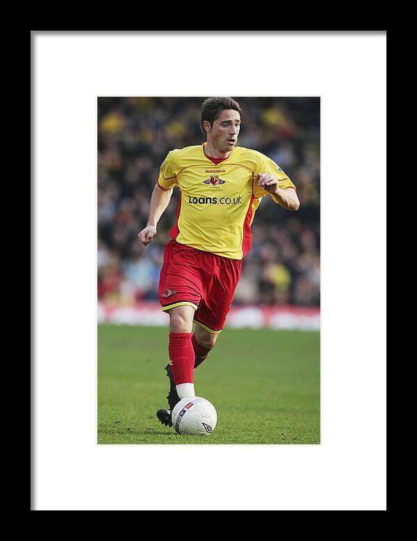 England Framed Print featuring the photograph FA Cup 5th Round: Watford v Ipswich Town by Phil Cole