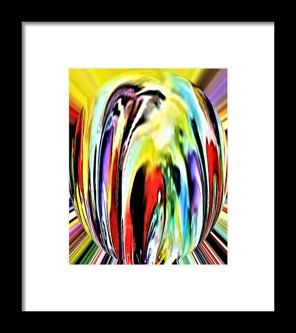 Egg Framed Print featuring the digital art Faberge Egg Abstract Style by Ronald Mills