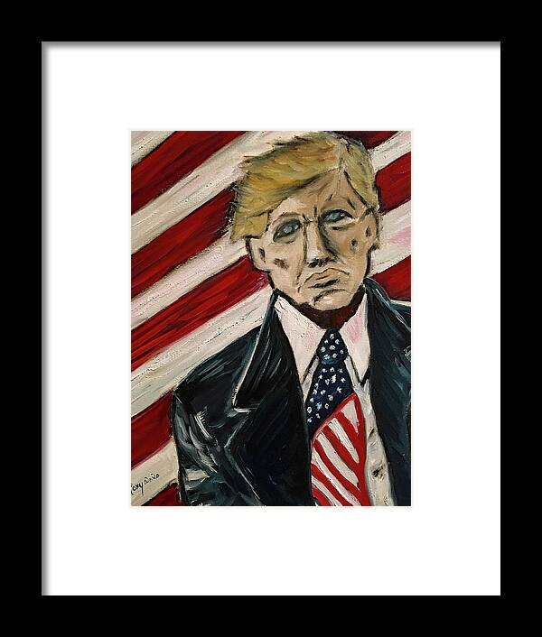 Trump Framed Print featuring the painting Face of Freedom by Roxy Rich