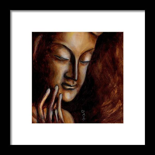 Zen Framed Print featuring the painting Face of Mercy No.1 by Hiroko Sakai