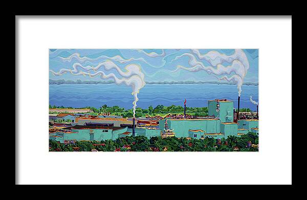 Hamilton Framed Print featuring the painting Facets of Dofasco by Amy Ferrari
