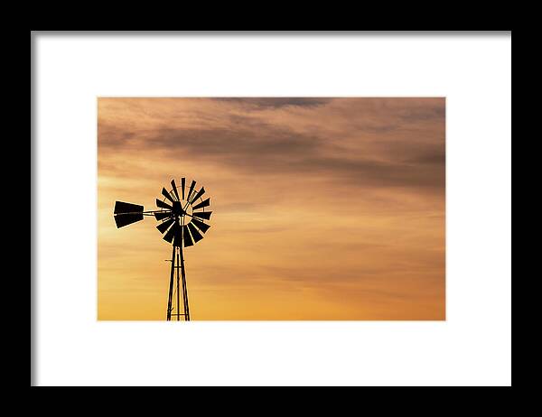 Windmill Framed Print featuring the photograph Facing the Sunrise by Darren White