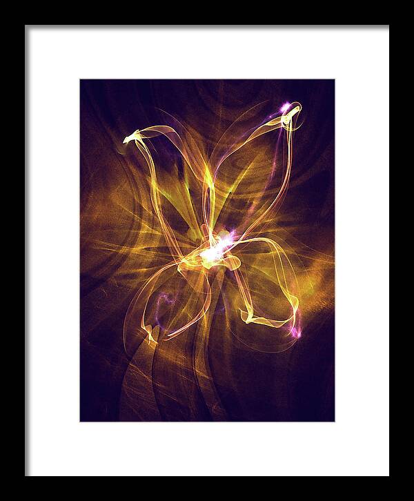  Framed Print featuring the digital art Fae Fly by Michelle Hoffmann