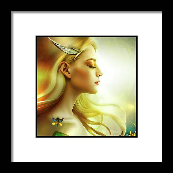 Healer Framed Print featuring the mixed media Fae Mistress of the Forest by Shawn Dall