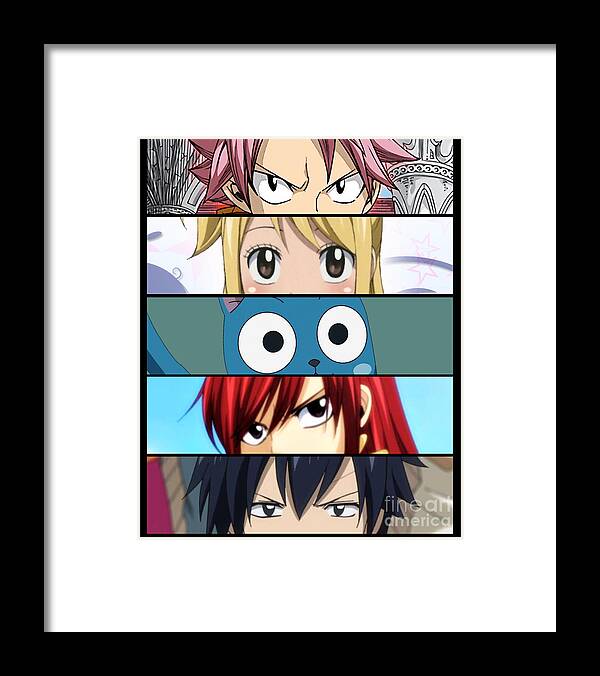 Fairy Tail Natsu Dragneel Name Anime Poster by Anime Art - Fine