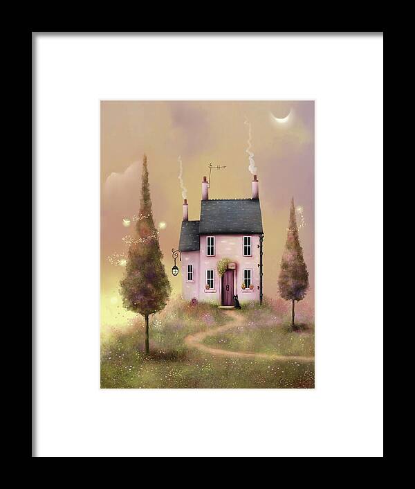 Fairy Framed Print featuring the painting Fairy Two Trees by Joe Gilronan