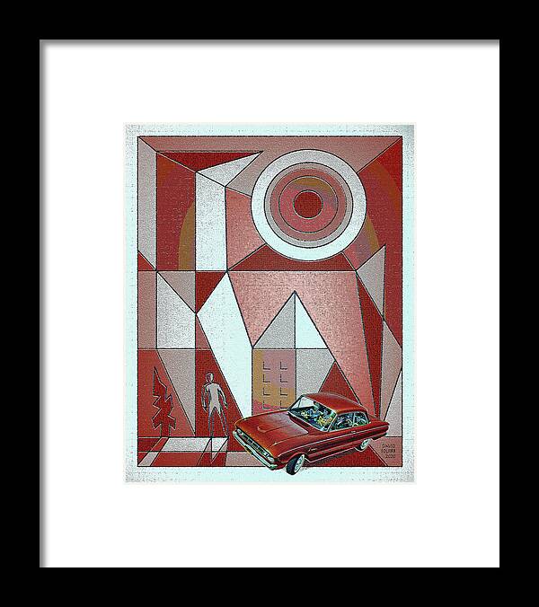 Falconer Framed Print featuring the digital art Falconer / Red Falcon by David Squibb