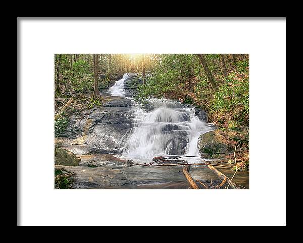  Fall Branch Falls Framed Print featuring the photograph Fall Branch Falls by Anna Rumiantseva