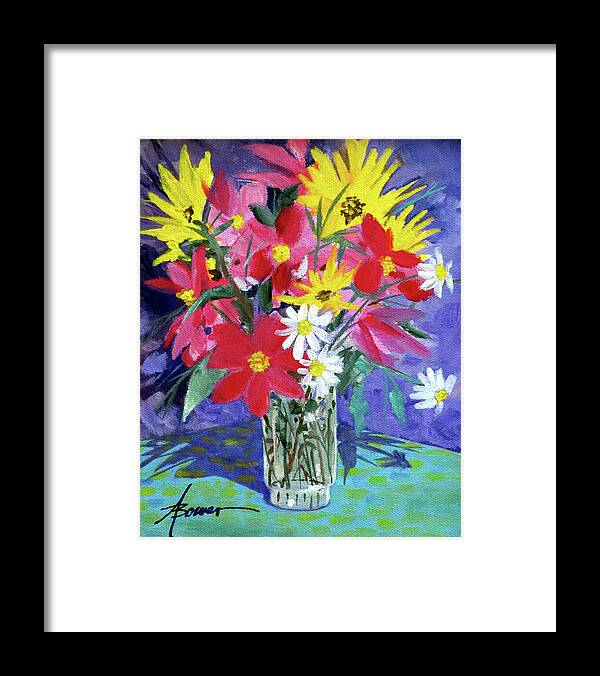 Flowers Framed Print featuring the painting Fall Collection by Adele Bower