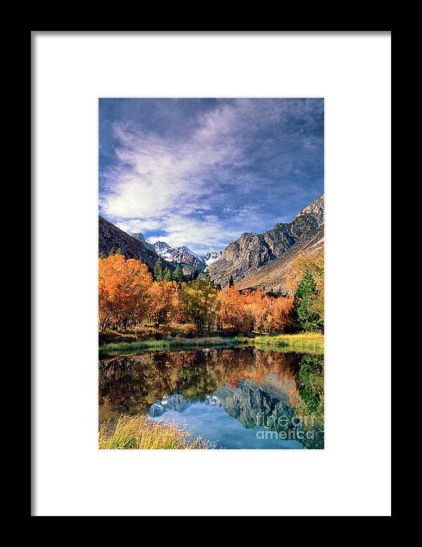 Dave Welling Framed Print featuring the photograph Fall Color Middle Palisades Glacier Eastern Sierras Californ by Dave Welling