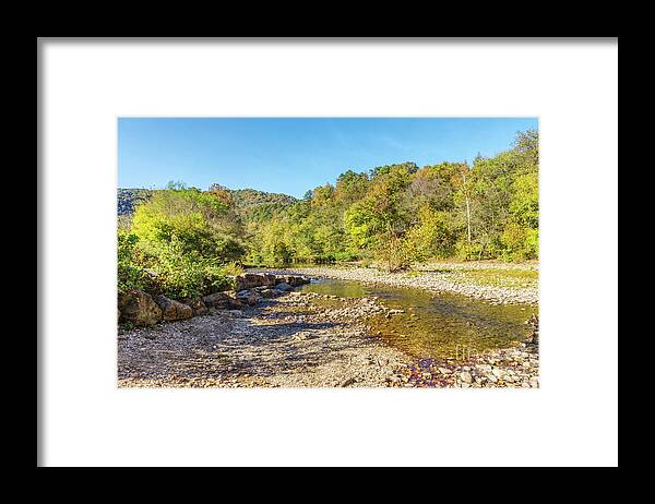 Buffalo National River Framed Print featuring the photograph Fall Hiking Buffalo National River by Jennifer White