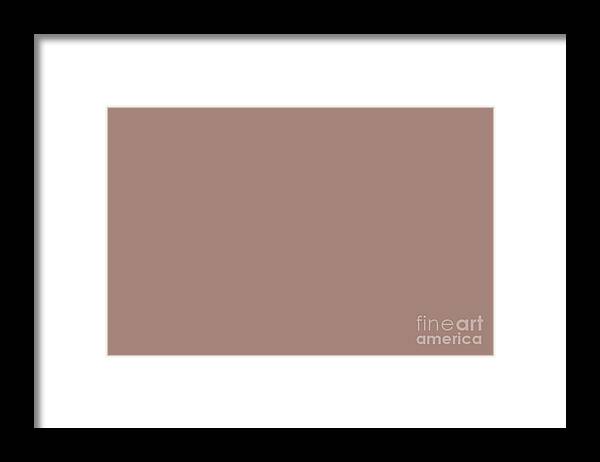 Falling For Autumn Pink Taupe Solid Color Pairs To Sherwin Williams Hushed  Auburn SW 9080 Framed Print by PIPA Fine Art - Simply Solid - Pixels