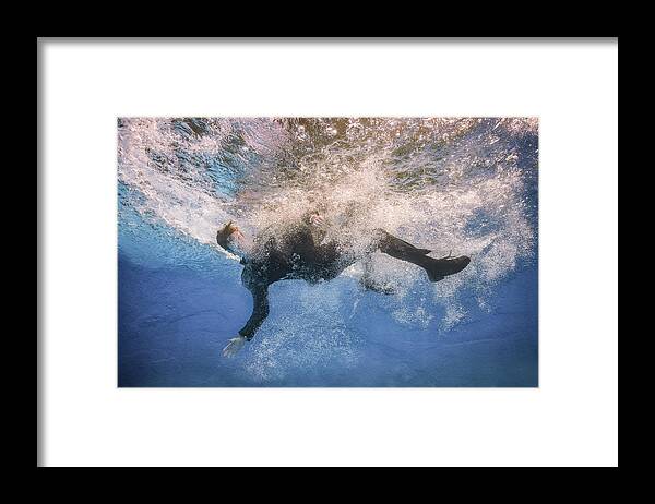 Fallen Framed Print featuring the photograph Falling - VII by Mark Rogers