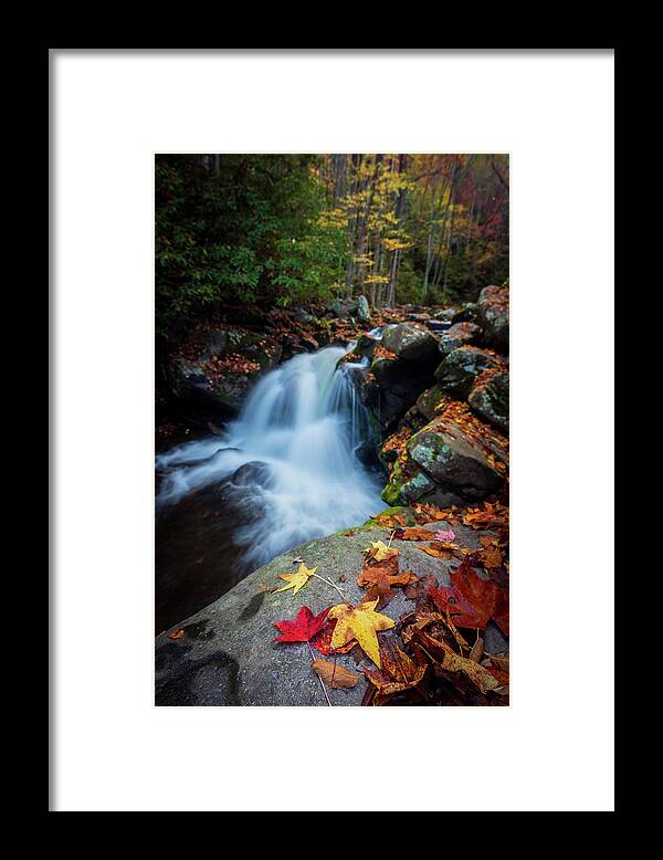 Fall Colors Framed Print featuring the photograph Falls in the fall by Darrell DeRosia