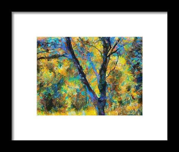 Fall Framed Print featuring the mixed media Fallscape by Christopher Reed