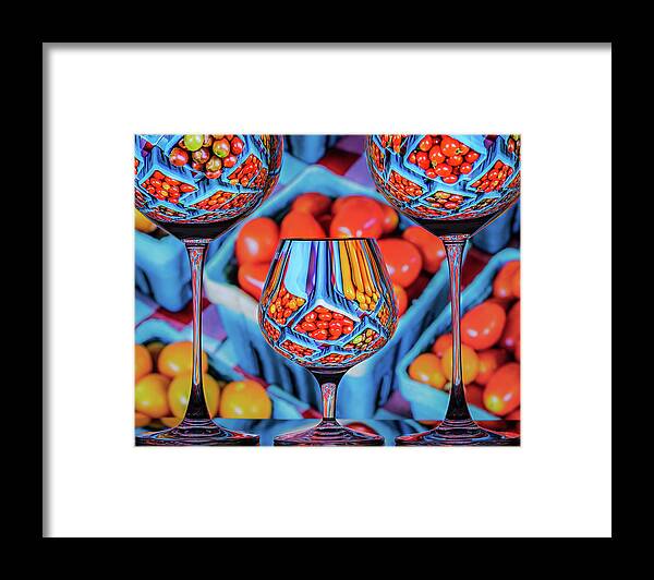 Refraction Framed Print featuring the photograph Fancy Tomato Juice by Elvira Peretsman