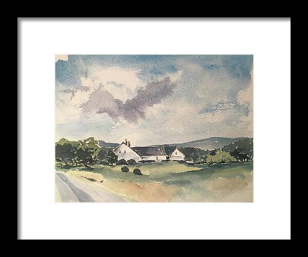 Maine Framed Print featuring the painting Farm at Jamaica Point by Robert Fugate