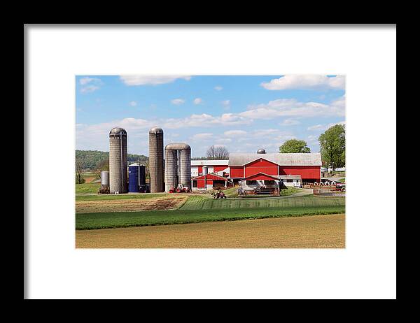 Farmer Art Framed Print featuring the photograph Farm - The Heart of Modern Farming by Mike Savad