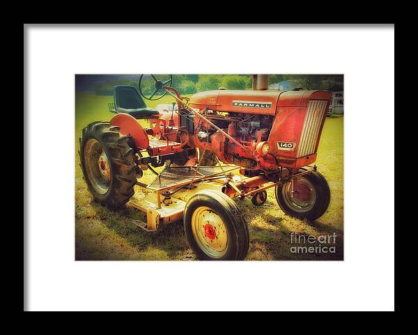 Tractor Framed Print featuring the photograph Farmall 140 by Mike Eingle