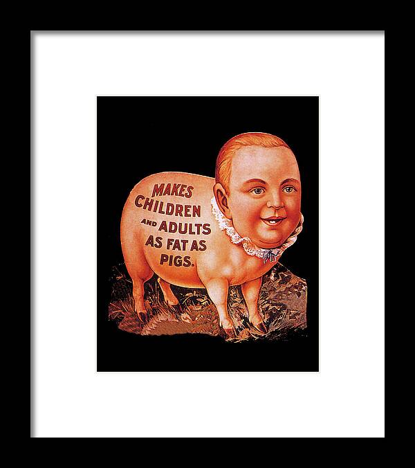 Pig Framed Print featuring the digital art Fat as Pig by Long Shot