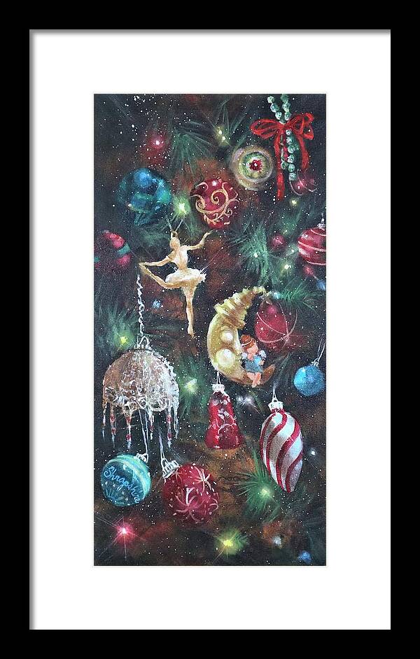 Christmas Ornaments Framed Print featuring the painting Favorite Things by Tom Shropshire