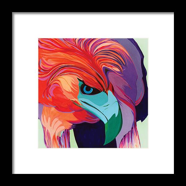 Bird Framed Print featuring the painting Feeling Hackled by Marlene Burns
