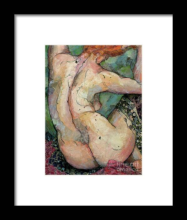 Female Framed Print featuring the painting female expressive figure paintings - Felicity by Sharon Hudson