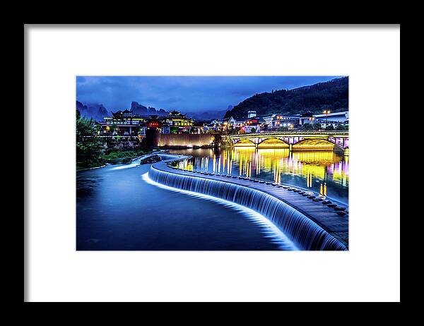 Ancient Framed Print featuring the photograph Feng Huang Ancient Town by Arj Munoz