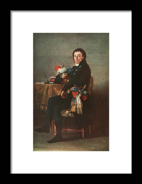 European Framed Print featuring the painting Ferdinand Guillemardet by Francisco Goya