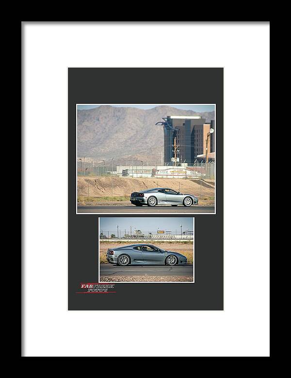 Ferrari Framed Print featuring the photograph Ferrari 360 Challenge Stradale collage by Darrell Foster