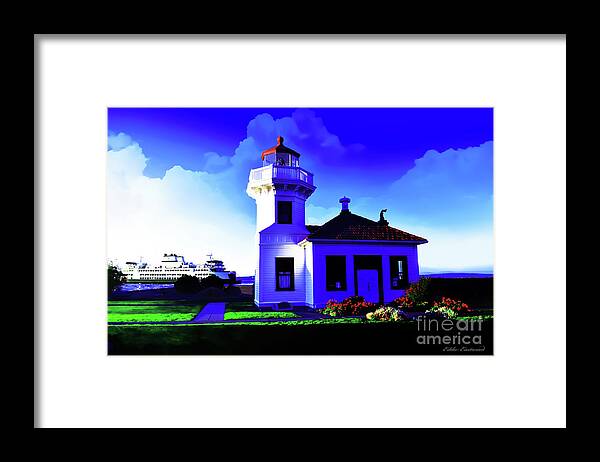 Landscapes Framed Print featuring the photograph Ferry at Mukilteo Lighthouse Park by Eddie Eastwood