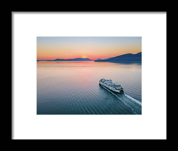 Sunset Framed Print featuring the photograph Ferry Sunset 2 by Michael Rauwolf